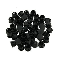 Unique Bargains 50 Pieces Black Plastic Locking 1/2 inch Dia Hole Plugs