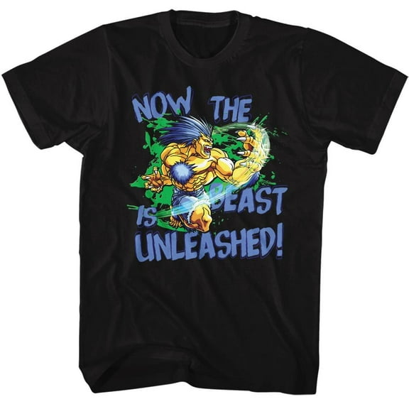 Street Fighter Beast Unleashed Black Adult T-Shirt 6Xl
