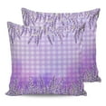 thumbnail image 7 of Outdoor Throw Pillow Cover Spring Watercolor Purple Lavender Waterproof Cushion Covers 2 Pack Farm Garden Art on Buffalo Plaid Pillow Cases Home Decoration for Patio Garden Couch Sofa, 7 of 7