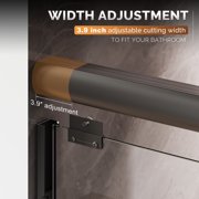 Sunny Shower 60 in.W x 72 in.H Double Sliding Shower Door Dumb Black Finish Framed with 1/4 inch Clear Tempered Glass