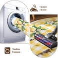 thumbnail image 7 of Area Rug for Living Room, Yellow Lemons Non-Slip Indoor Large Carpet for Bedroom/Dining Room, Floral Wreath Leaves Buffalo Plaid Washable Low-Profile Rectangle Floor Runner Rugs - 5 x 7 Ft, 7 of 7