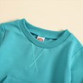 thumbnail image 4 of NOLDARES Toddler Baby Boy Fall Winter Clothing Sets Funny Print Sweatshirt Elastic Waist Pockets Pants Set 2 Piece Outfits Clothes(Green,3-6 M), 4 of 7
