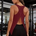 thumbnail image 2 of AnuYalue Open Back Workout Top for Women Sleeveless Racerback Split Back Gym Yoga Tank Top Loose Athletic Shirt for Running, 2 of 8