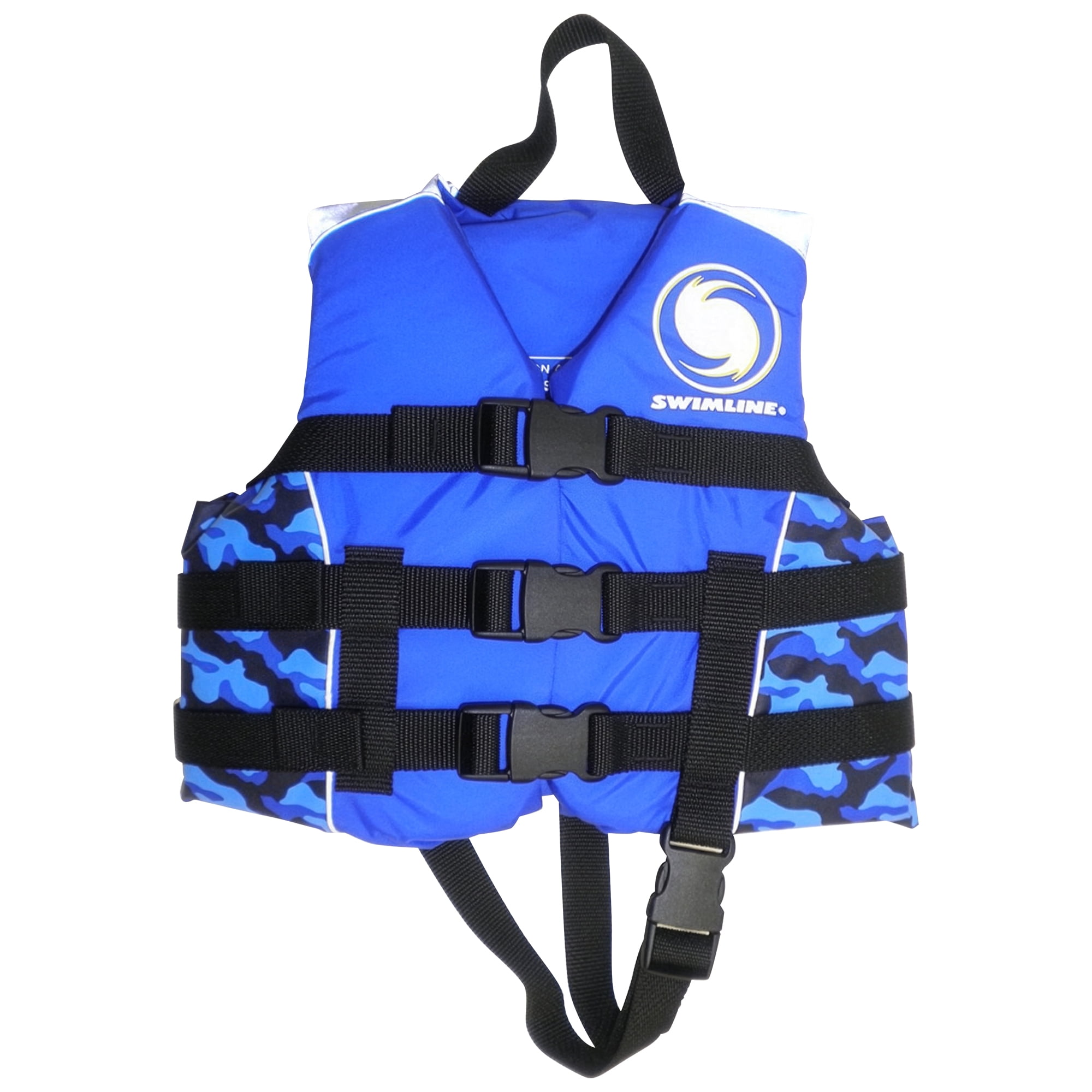 Swimline Children's USCG Approved Swimming Pool Camouflage Vinyl Life Vest - Blue - Medium