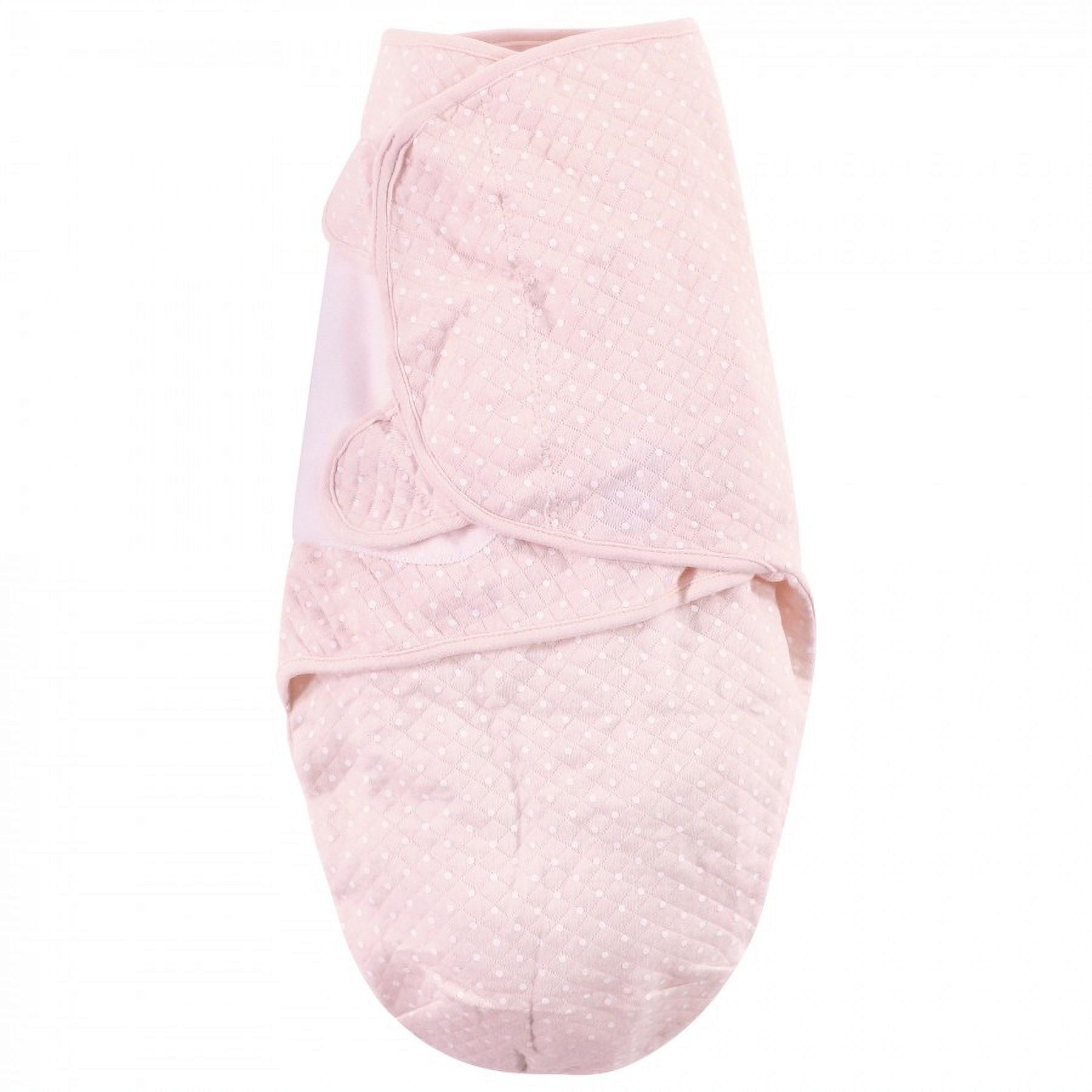 Hudson Baby Infant Girl Quilted Cotton Swaddle Wrap 3pk, Pink Safari, 0-3 Months