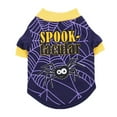 thumbnail image 1 of Halloween Pets Fashion T-Shirt Pumpkin Spider Skull Patterns Print  Neck Short Sleeve Pullover, 1 of 2
