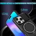 thumbnail image 6 of Allytechgroup Magnetic For iPhone 16 Pro Max Case with Ring, [1x Screen Protector] [Slide Camera Cover] Military Grade Drop Protection Back Cover For iPhone 16 Pro Max, Black, 6 of 10