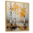 thumbnail image 2 of Designart "Birch Woods Autumn VIII" Floral Floater Framed Wall Art Print, 2 of 7