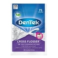 thumbnail image 1 of Hilo dental Dentek Cross Flosser acción limpieza 75 pzas, 1 of 8
