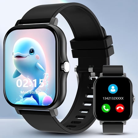 Pink Smart Watch with Text & Call Alerts, Monitoring, & Oxygen Tracking, Wireless Calls/Dialing, USB Rechargeable, Silicone Strap, Compatible with for iphone/Android, Smart Watch for Android Phones