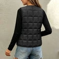 thumbnail image 6 of Riecok Kids Puffer Vest Sleeveless V Neck Button down Cropped Jackets Thermal Solid Warm Winter Outerwear Black 1-2T, 6 of 6