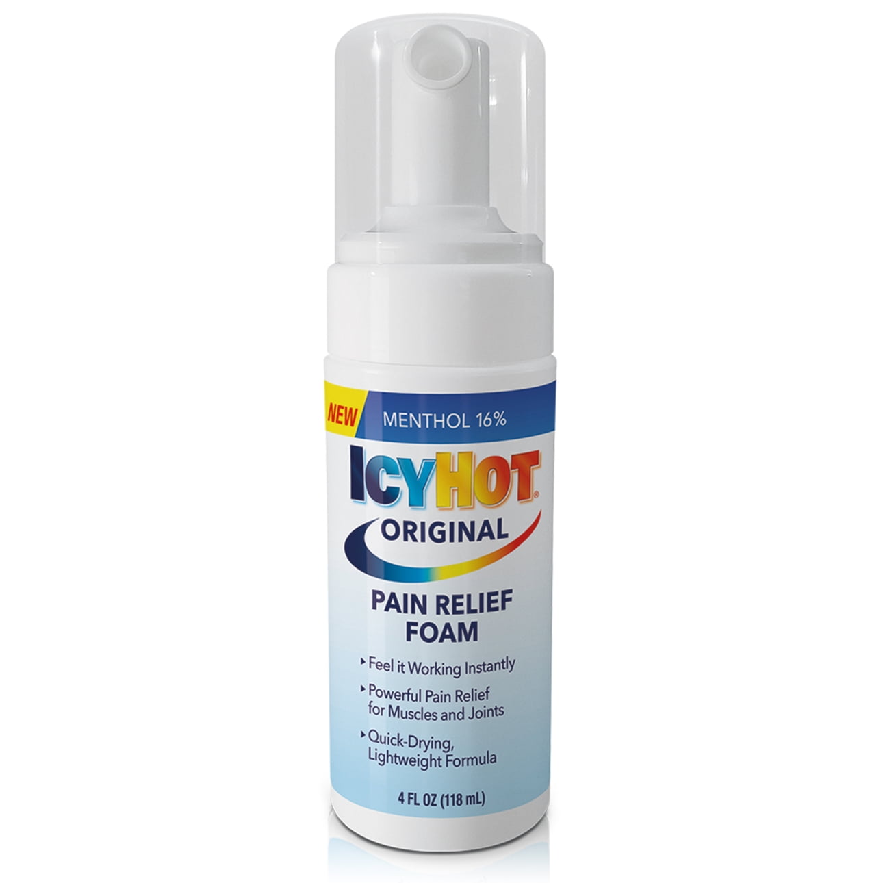 Icy Hot Original Pain Relief Foam for Muscles and Joints, 4 oz