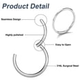 thumbnail image 3 of 2pcs stainless steel nose ring, 3 of 7