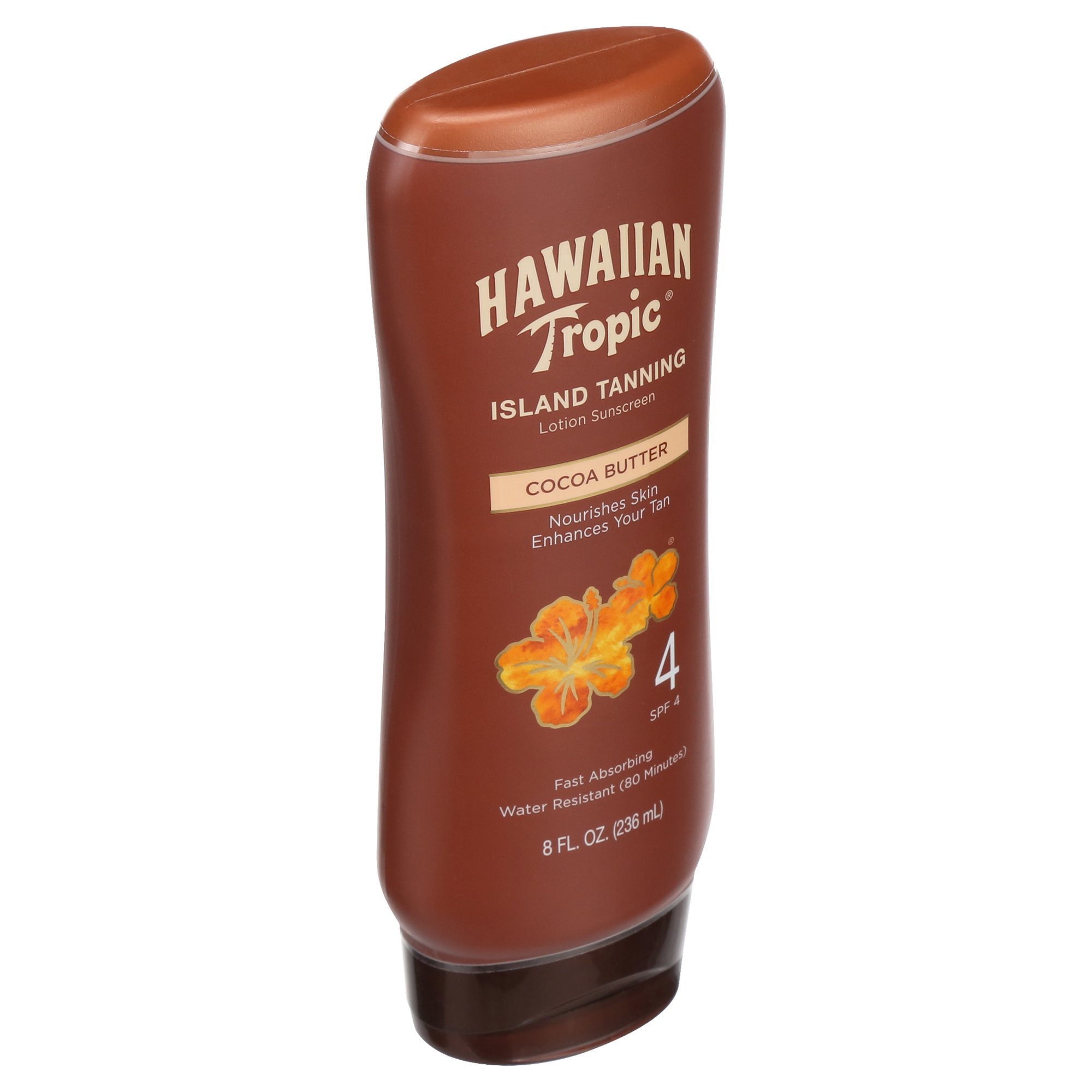 Hawaiian Tropic Sunscreen Lotion Protects Skin Pamper Nourishing  Spf 4, 8 oz