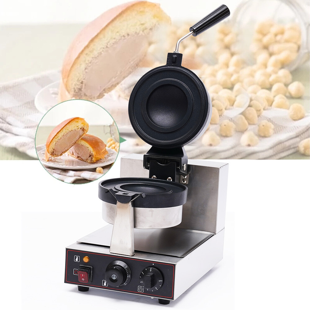 Electric Burger Waffle Maker Machine Panini Hamburger Press Baking Machine 1KW for Home Kitchens, Canteens