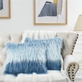 thumbnail image 7 of Home Soft Things Mongolian Tie Dyed Faux Fur 2 Piece Throw Pillow Covers Set - Blue - 20" x 20", 7 of 7