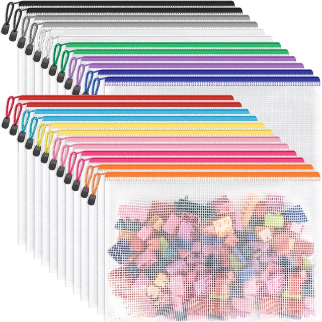 Bolsas con cierre Umriox, paquete de 24, tamaño A4, 33 x 23 cm, PVC