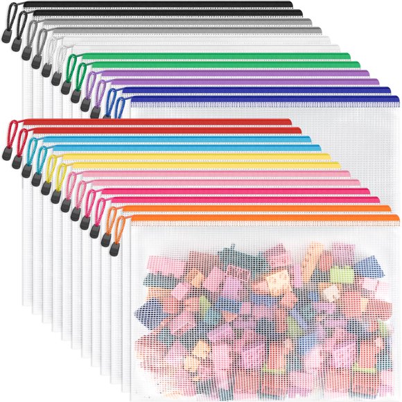 Bolsas con cierre Umriox, paquete de 24, tamaño A4, 33 x 23 cm, PVC