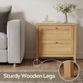 thumbnail image 5 of Joyyskill Nightstand with 2 Drawers, Wooden End Tables with Large Storage, Bedside Table, Natural Oak, 5 of 8