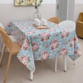 thumbnail image 2 of Blue Tablecloth, Heavy Duty Table Cloth Rectangle Table, Wrinkle Free Anti-Fading Floral Table Cover for Kitchen Dining Room Picnic Wedding, Indoor Outdoor (57"x72"), 2 of 5