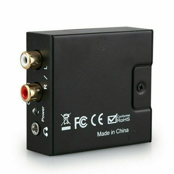 Digital Optical Coax to Analog RCA L/R Audio Converter Adapter for Toslink Signal Optical Coaxial Digital to Analog Audio Converter Adapter