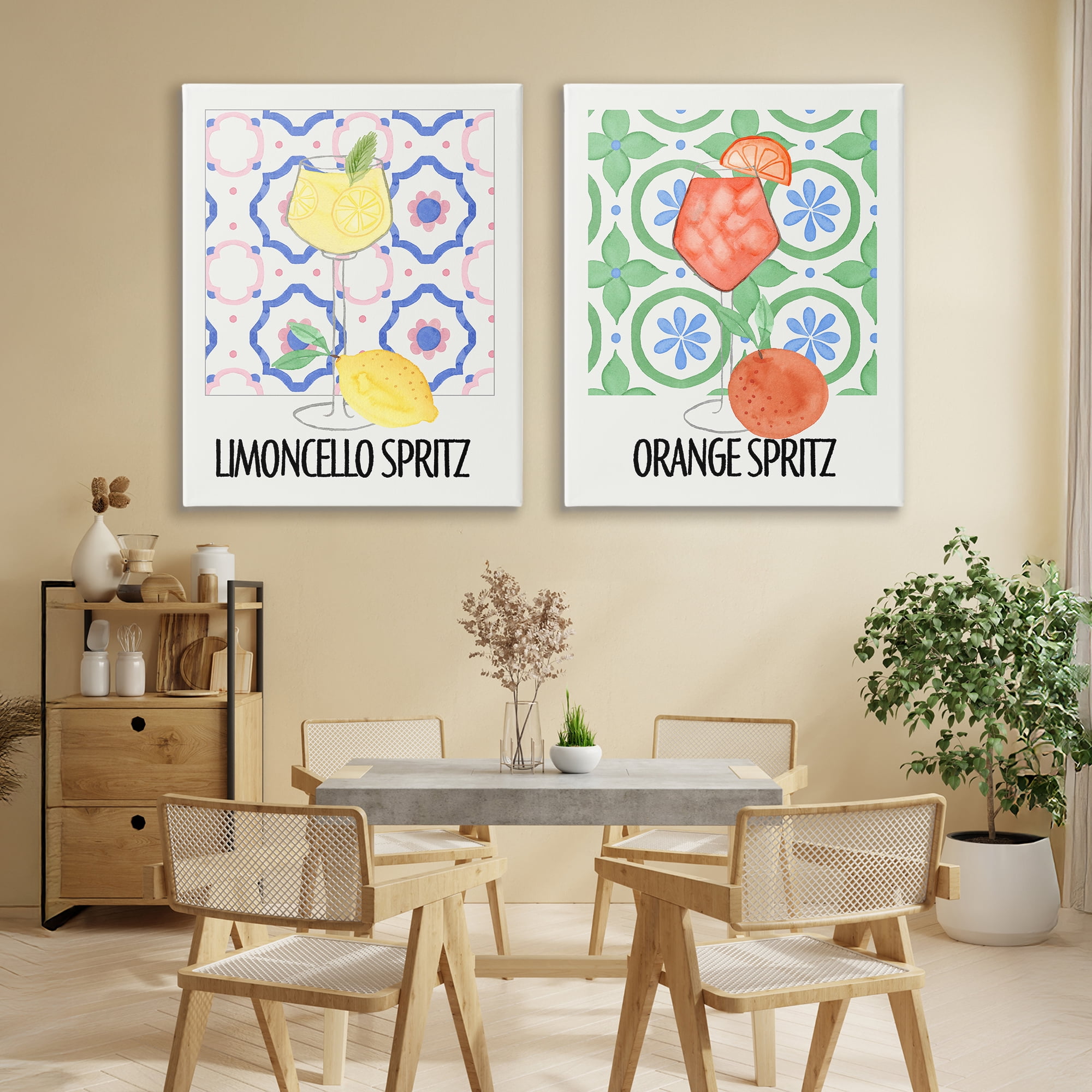 Stupell Industries Citrus Spritz On My Mind 2 Piece Canvas Wall Art Set, design by Nina Jacobs
