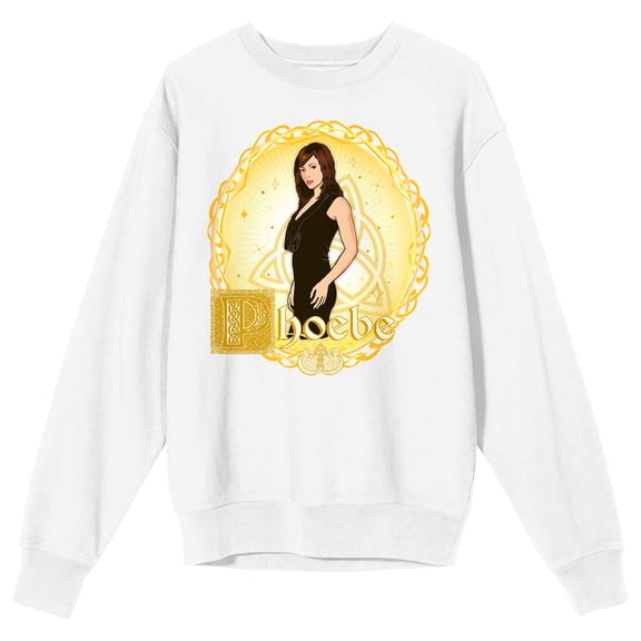 Charmed 1998 Phoebe Adult White Crew Neck Sweatshirt-XL