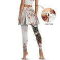 thumbnail image 4 of FUIALDOLGento Womens Skirted Leggings Plum Blossoms and Wolves Tennis Skirts Leggings Women's Flowy Pleated Skirt Golf Skapri Gym Workout Cycling Trousers Sport Outfits,Size 3XL, 4 of 7