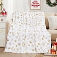 thumbnail image 2 of Christmas Blanket Silver Snowflake Christmas Throw Blanket, Snowflake Christmas Blankets and Throws Soft Warm Flannel Christmas Throw Blankets for Couch, Bed, Sofa, 50 x 60 Inch, Silver, 2 of 6