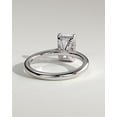 thumbnail image 2 of CAPRICARATS 3.00Ct Radiant Lab Grown Diamond Engagement Ring, Hidden Halo Cathedral, 18K White Gold, 2 of 6