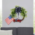 thumbnail image 5 of 4th of July PALIFEUR Wreath, 17.7 Inch Patriotic Wreaths for Front Door, Artificial Floral Front Door Wreaths Decorations for Memorial Day Independence Day Veterans Day, Red Blue White, 5 of 6