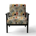 thumbnail image 4 of Designart "Polka Dots With Tribal Essence" Black Polka Dots Upholstered Accent Chair - Modern Arm Chair For Living Room, 4 of 5