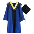 thumbnail image 1 of 1 Set Graduation Uniform Super Soft Wear Resistant Polyester Bachelor Hat Graduation Cloak Photography Props Set for College, 1 of 9