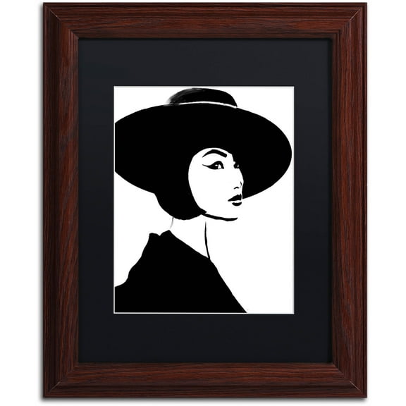 Trademark Fine Art "Mode" Canvas Art by Color Bakery Black Matte, Wood Frame