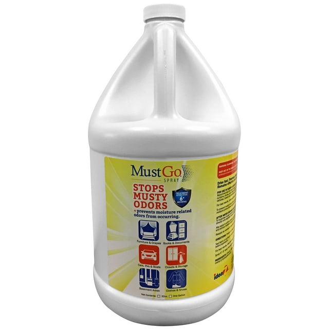 MustGo Spray Odor Eliminator - Controls, Removes and Prevents Damp, Musty Smells - 1 Gallon