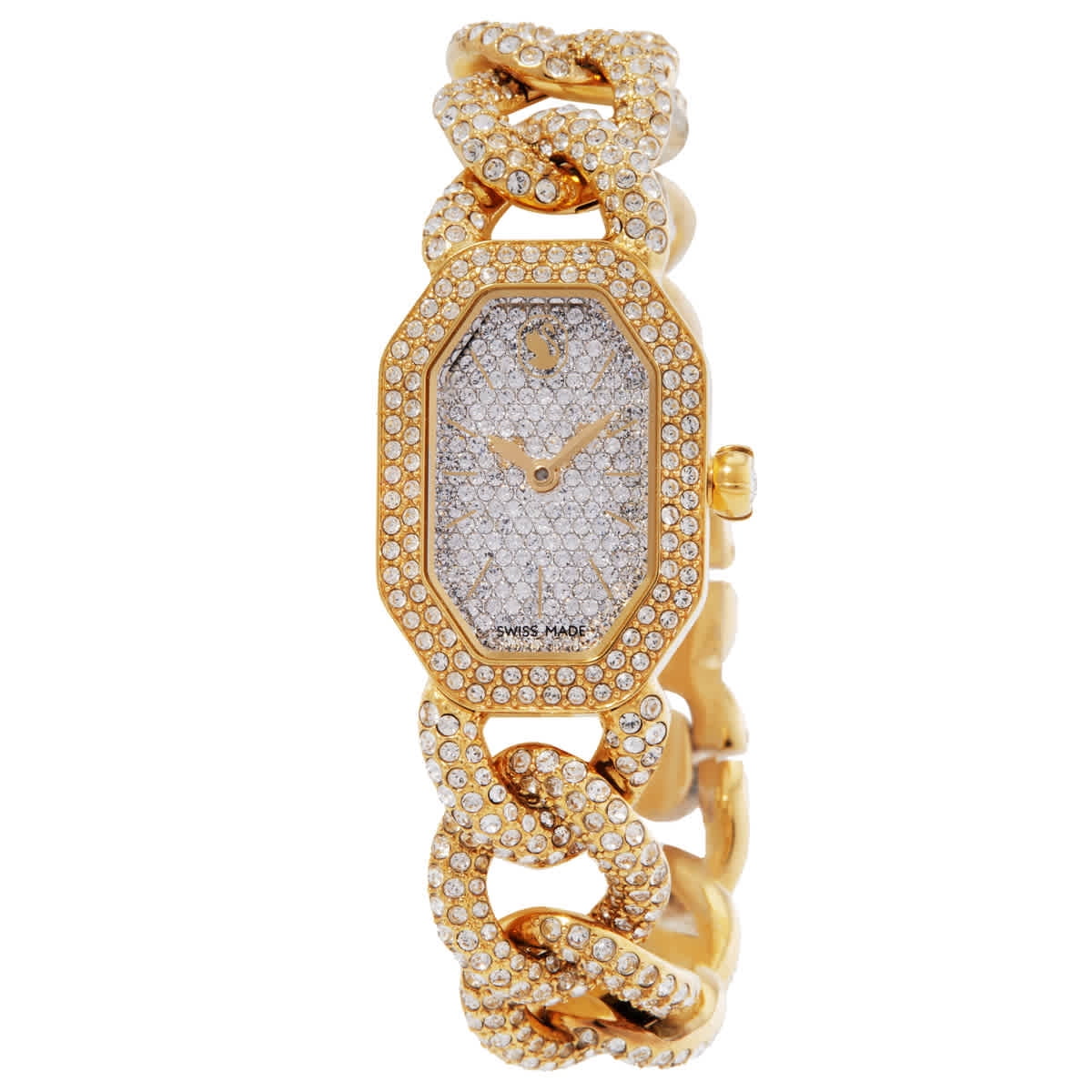 LOVELY CRYSTAL SQUARE Swiss WATCH Stainless Steel #5096682