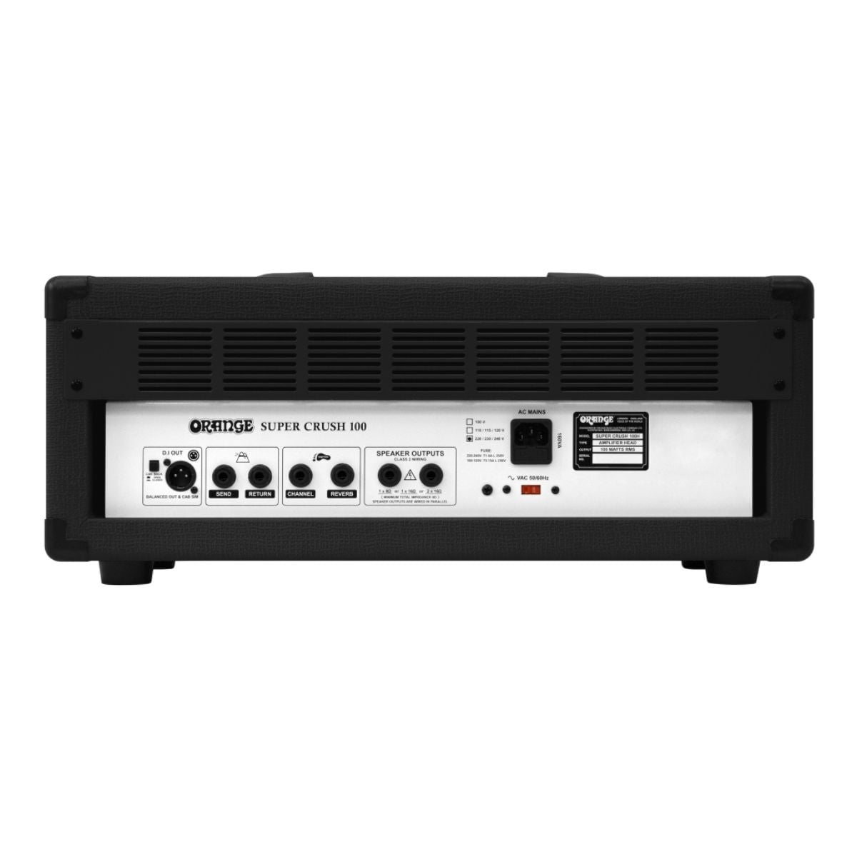 Orange Amplification Super Crush 100 Guitar Amplifier Head (Black)