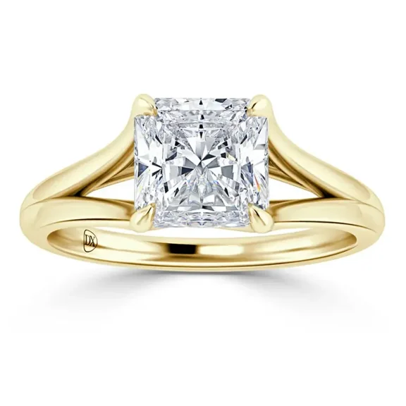 OM-RE Solitaire Engagement Ring 1 Ct G VS Diamond 14K Yellow Gold | IGI Certified