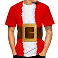 thumbnail image 1 of Camiseta con escote para hombre Patrón impreso en 3D de Navidad Manga corta Pompotops  oipoqjl2325, 1 of 4