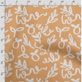 thumbnail image 3 of Soimoi Doodle Printed, Cotton Satin Spandex, Sewing Fabric by The Yard 54 Inch Wide, Decorative Fabric for Dresses and Home Accents, Dark Yellow, 3 of 5