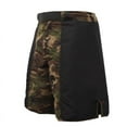 thumbnail image 3 of Rothco MMA Mixed Martial Arts Fighting Shorts, Black / Woodland Camo, 34, 3 of 4
