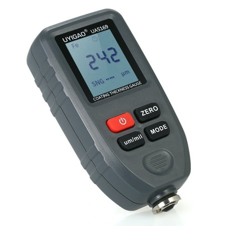 - UYIGAO Digital Paint Coating Thickness Gauge Handheld Coatings Thickness Tester with Auto Function Fe/NF Probe 0-1300μm for Car Instrument Iron Aluminum Base Metal LCD Display Switchable Units μm/mil
