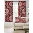 thumbnail image 2 of Fsddascl Red Boho Blackout Curtains for Bedroom/Living Room, Thermal Insulated Kitchen Curtains, Ethnic Tribal Abstract Traditional Floral Grommet Darkening Window Treatment Drapes 52"x84"x2, 2 of 8