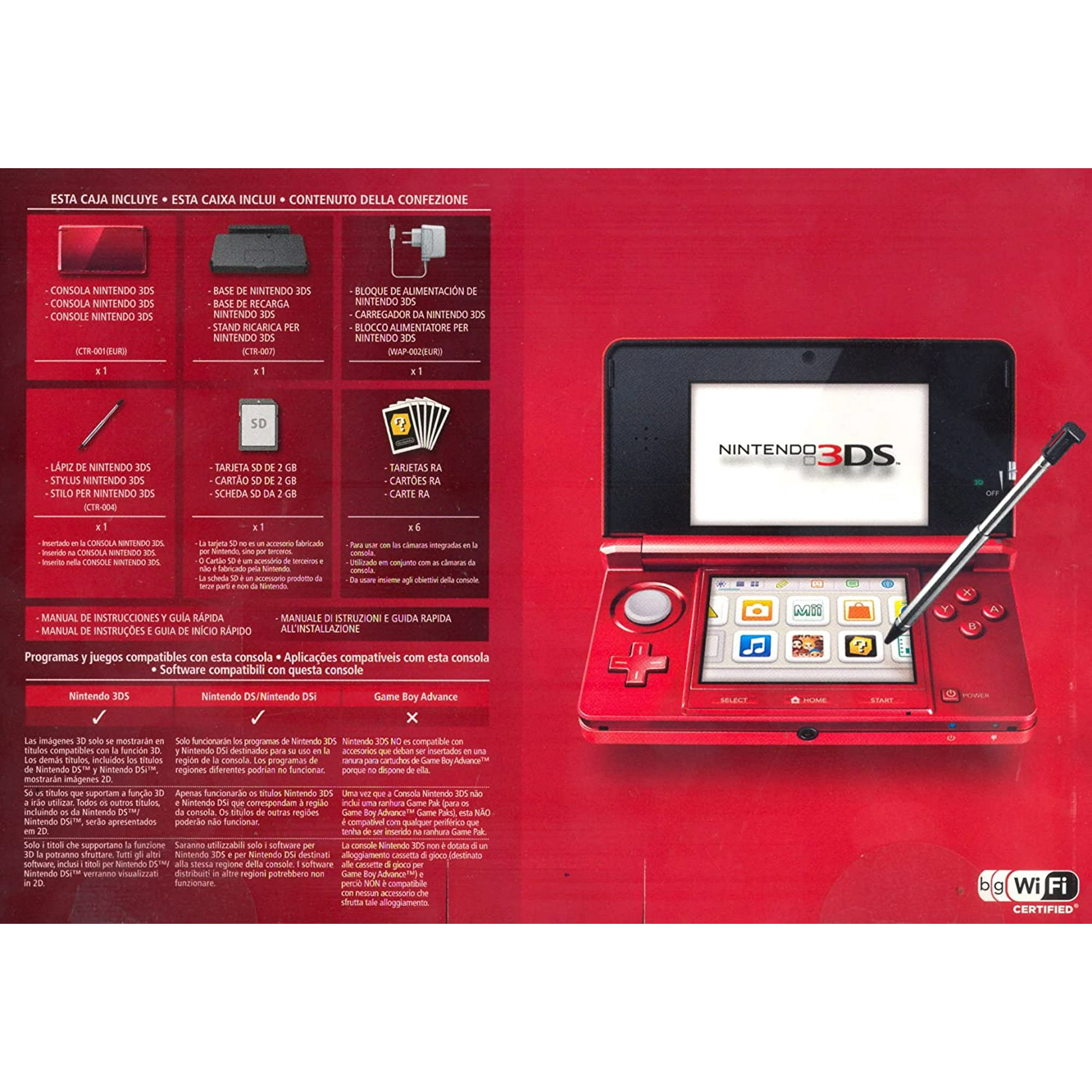 Nintendo 3DS Console - Metallic Red (Refurbished) | Nintendo