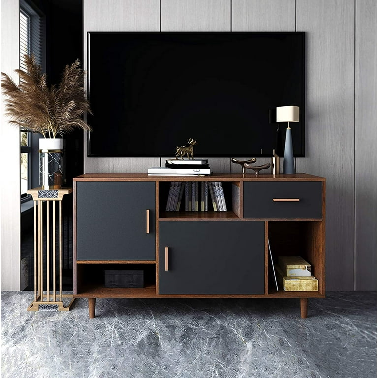 Mecor black cheap tv stand