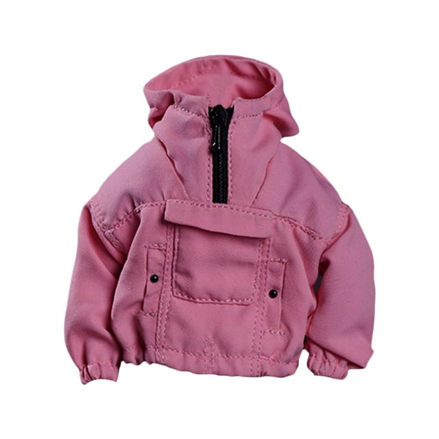 Sudaderas con capucha de muñeca masculina en miniatura CUTICAT 1/12 Rosa