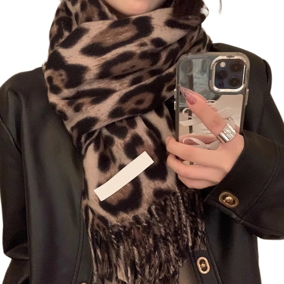 Women Scarf Shawl Wrap Poncho Warm Blanket for Office Outdoor Wedding Leopards Print Shawl Wrap Poncho Warm Scarf