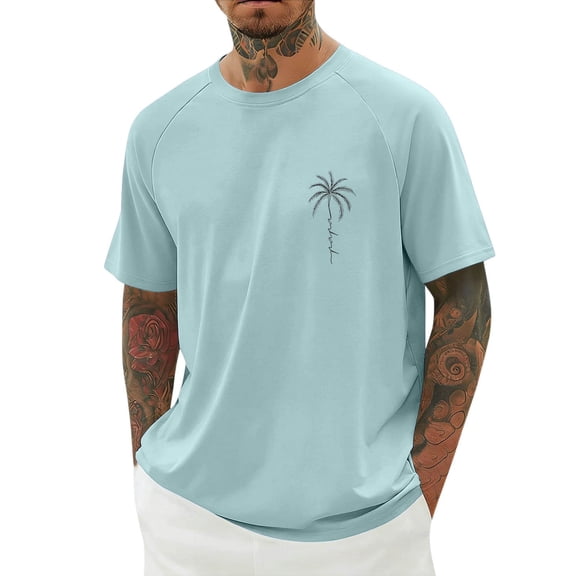 FUZHIQ Mens T Shirt Comfort Loose Fit Crew Neck Streetwear Tee Cool Basic Tees Undershirts for Men,XL