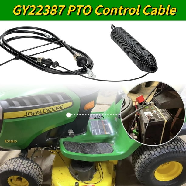 GY22387 PTO Control Cable for John Deere Lawn Mower Blade Engagement Cable Compatible with John Deere 107S D100 D105 D110 D120 D125 D130 E100 E110 E120 E130 X105 X106 X107 X125 X126 X127
