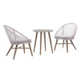 thumbnail image 1 of Linon Tate Three Piece Metal Indoor/Outdoor Bistro Set in Gray, 1 of 13